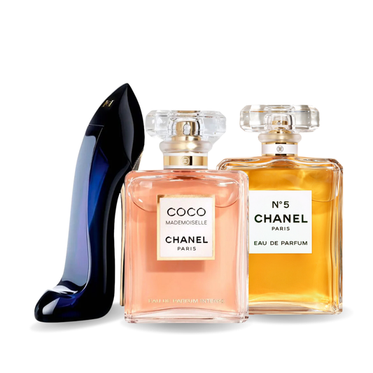 Combo 3 perfumes | GOOD GIRL, COCO MADEMOISELLE, Chanel Nº5 100ml