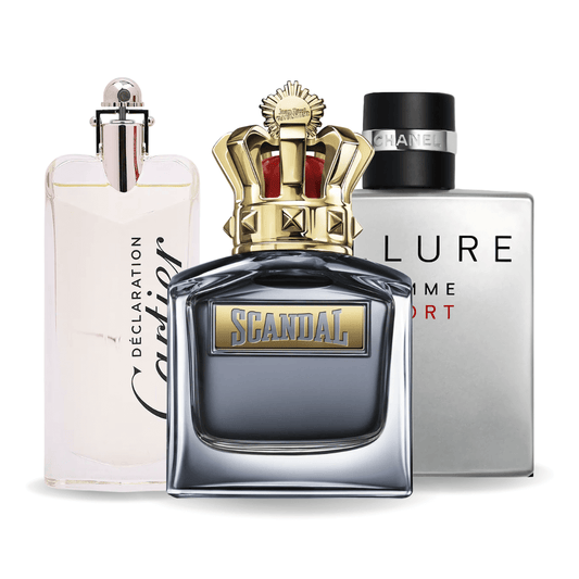 Combo 3 perfumes | Allure Homme Sports, Jean Paul Gaultier Scandal, Cartier Declaration 100ml