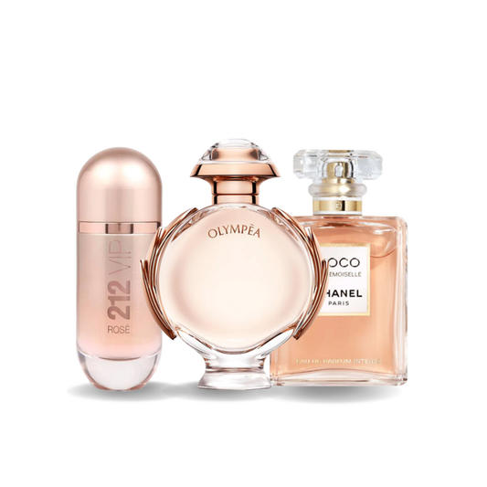 Combo 3 perfumes | 212 VIP ROSÉ, OLYMPÉA, COCO MADEMOISELLE 100ml