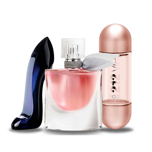Combo 3 perfumes | GOOD GIRL, Lancôme LA VIE EST BELLE, 212 VIP ROSÉ 100ml