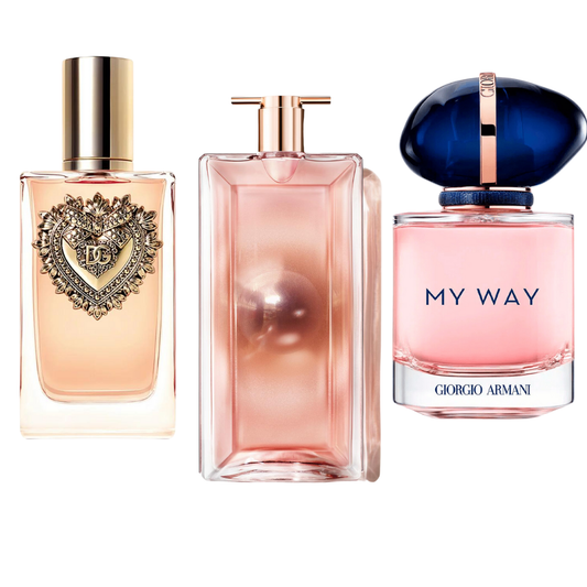 Combo 3 perfumes | Dolce & Gabanna Devotion, My Way Giorgio Armani, Lancôme Idôle 100ml